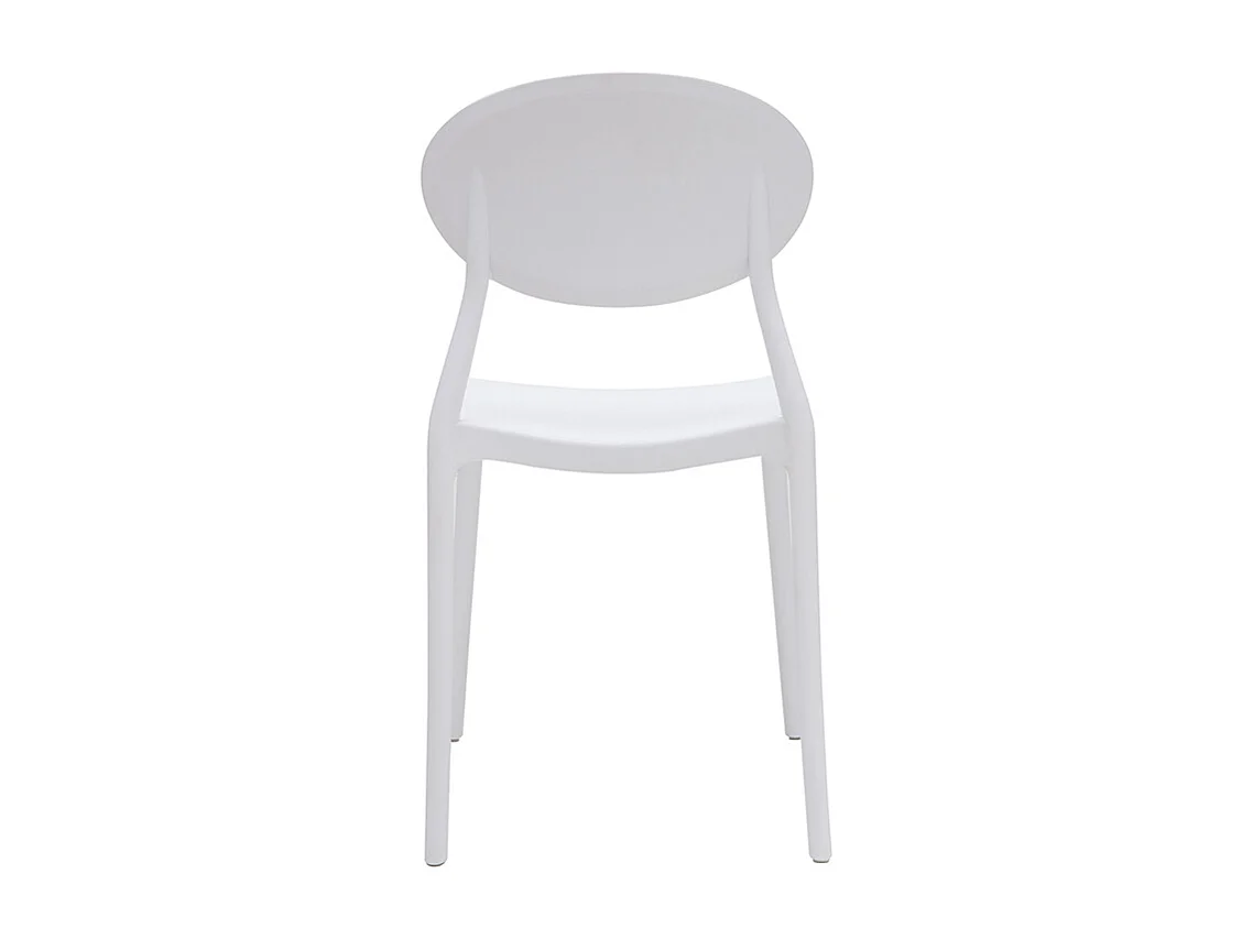Chaises design empilables blanches intérieur - extérieur (lot de 2) ANNA