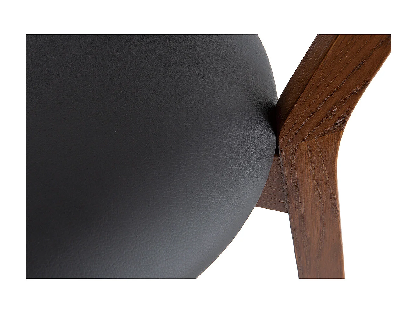 Sillas vintage madera oscura y asiento negro (lote de 2) DOVE