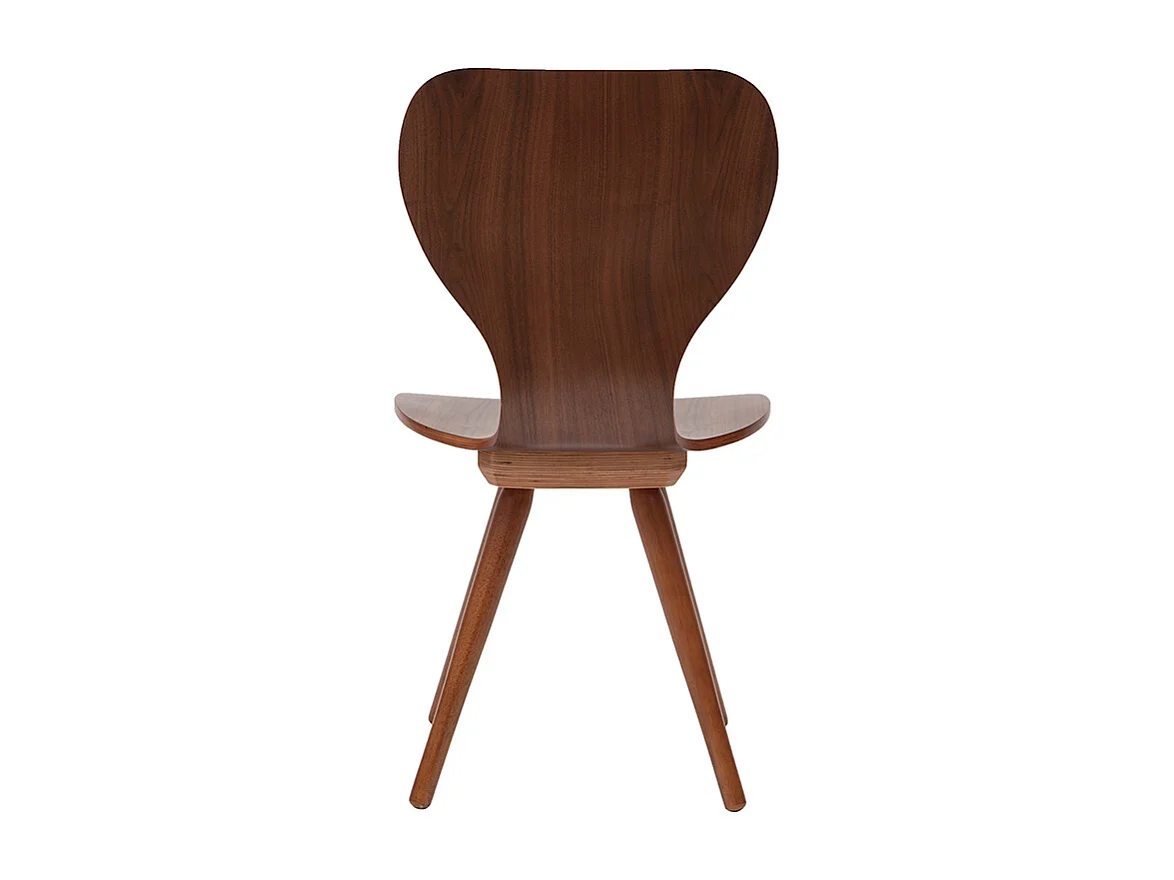 Chaises vintage bois foncé noyer (lot de 2) NORDECO