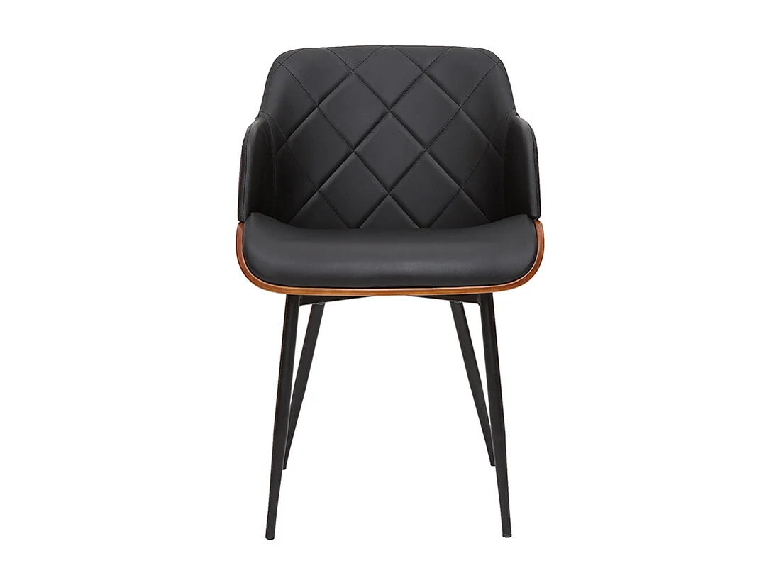 Silla de diseño negra con nogal LUCIEN