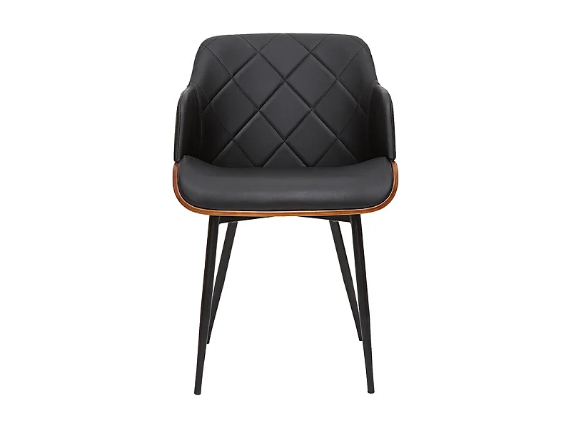 Sedia design nero e noce LUCIEN