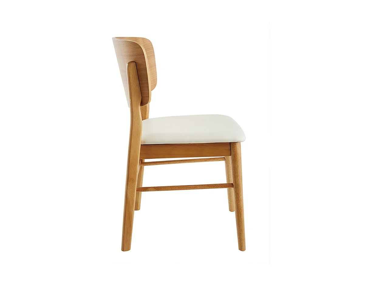 Sedie legno chiaro e bianco (set di 2) SHELDON