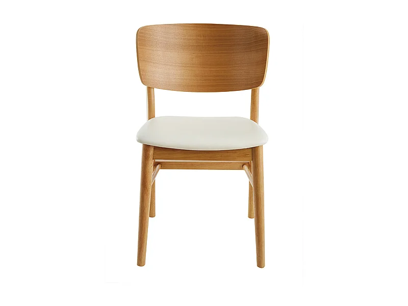 Chaises scandinaves en bois clair et blanc (lot de 2) SHELDON