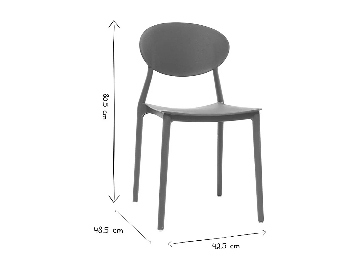 2 Design-Stühle blaugrün Polypropylen ANNA