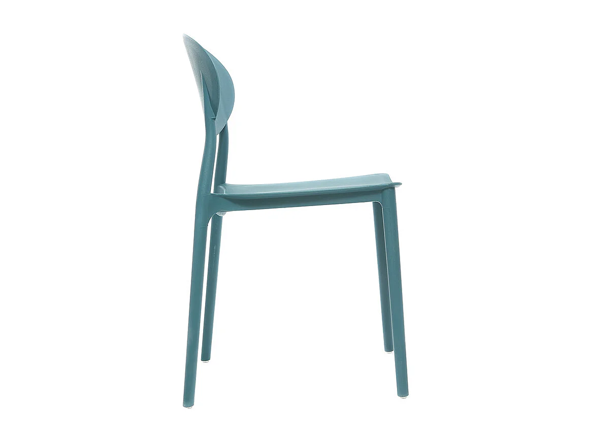 2 Design-Stühle blaugrün Polypropylen ANNA