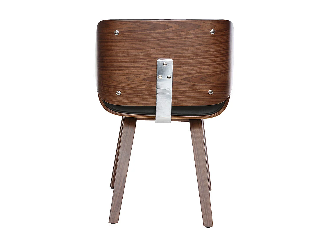 Chaise design noir et bois foncé RUBBENS