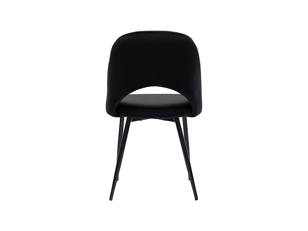 Chaises vintage noires en tissu velours et métal (lot de 2) COSETTE