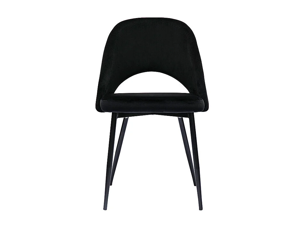 Chaises vintage noires en tissu velours et métal (lot de 2) COSETTE