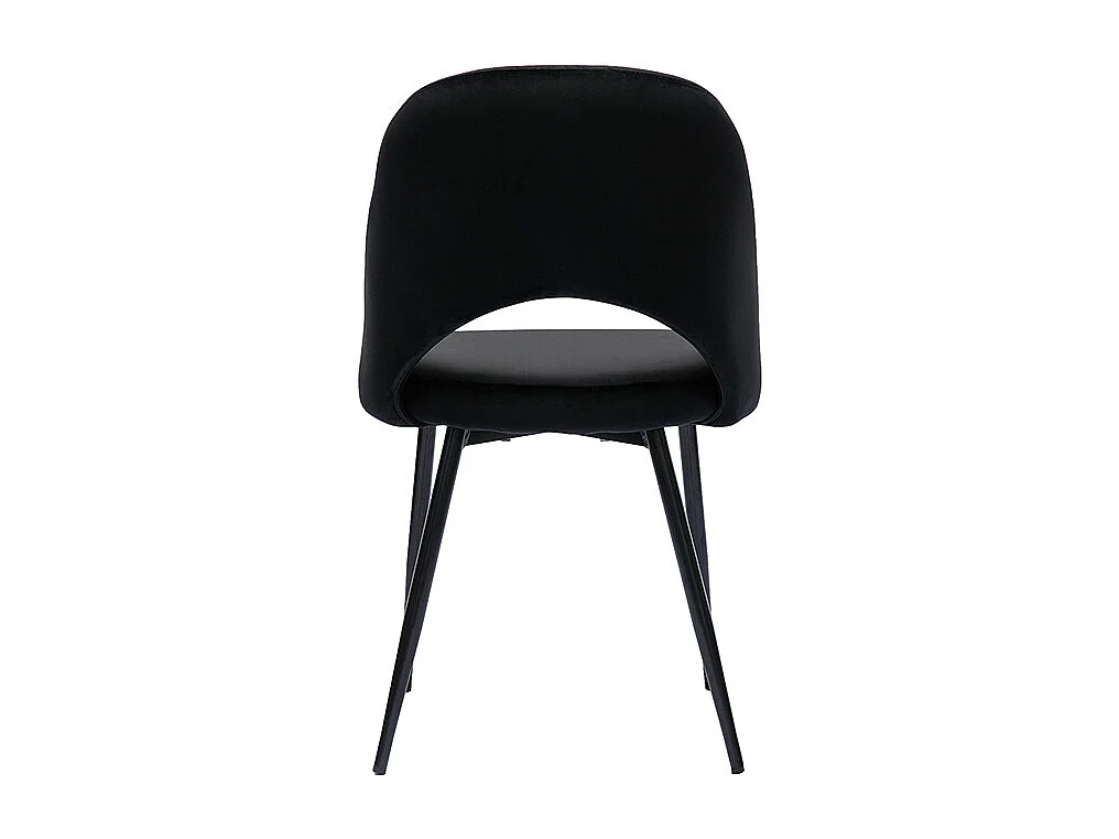 Chaises vintage noires en tissu velours et métal (lot de 2) COSETTE