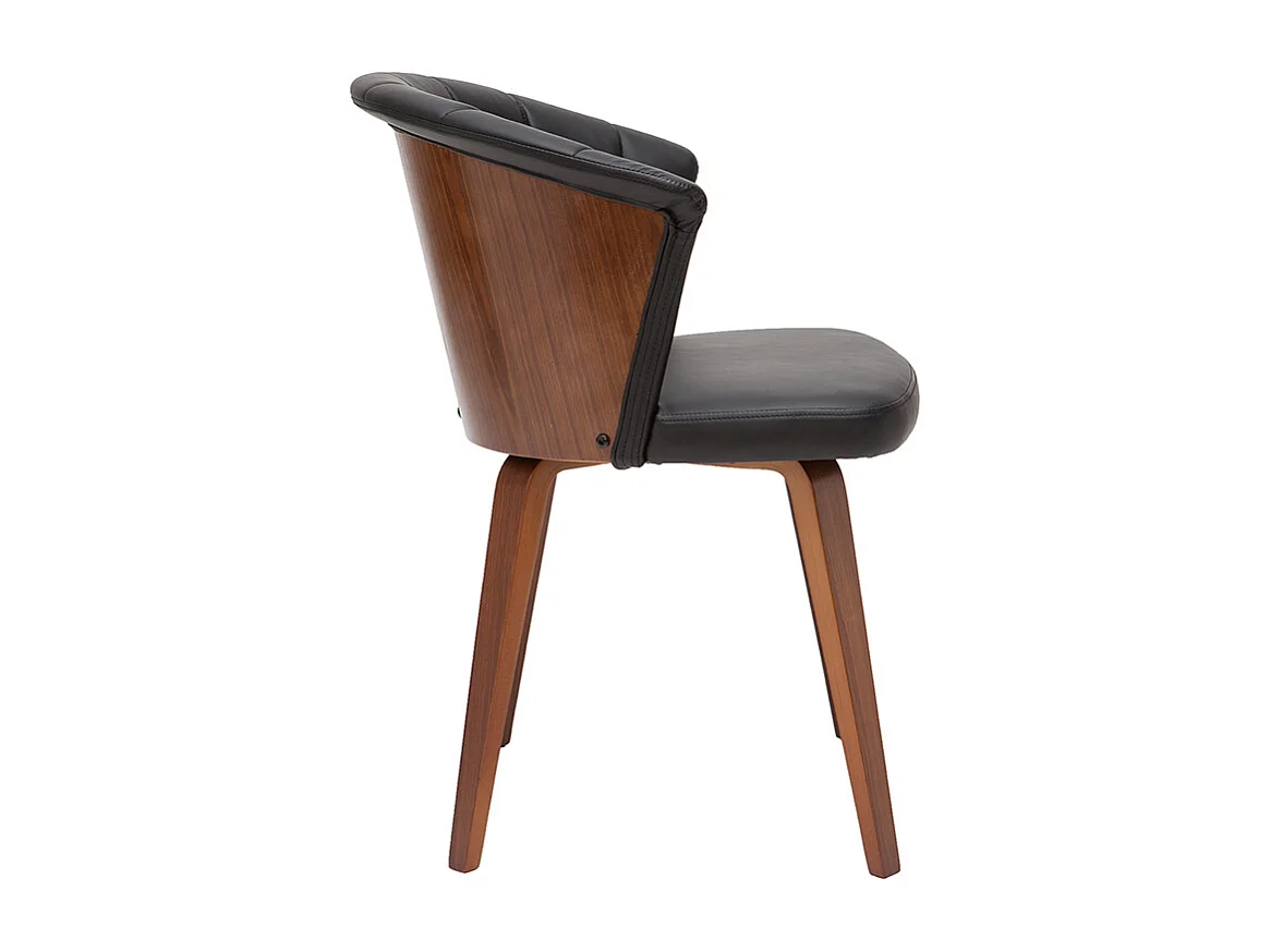 Silla moderna negro y madera oscura ALBIN