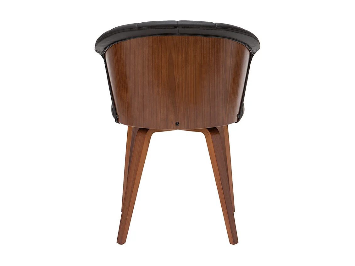 Silla moderna negro y madera oscura ALBIN