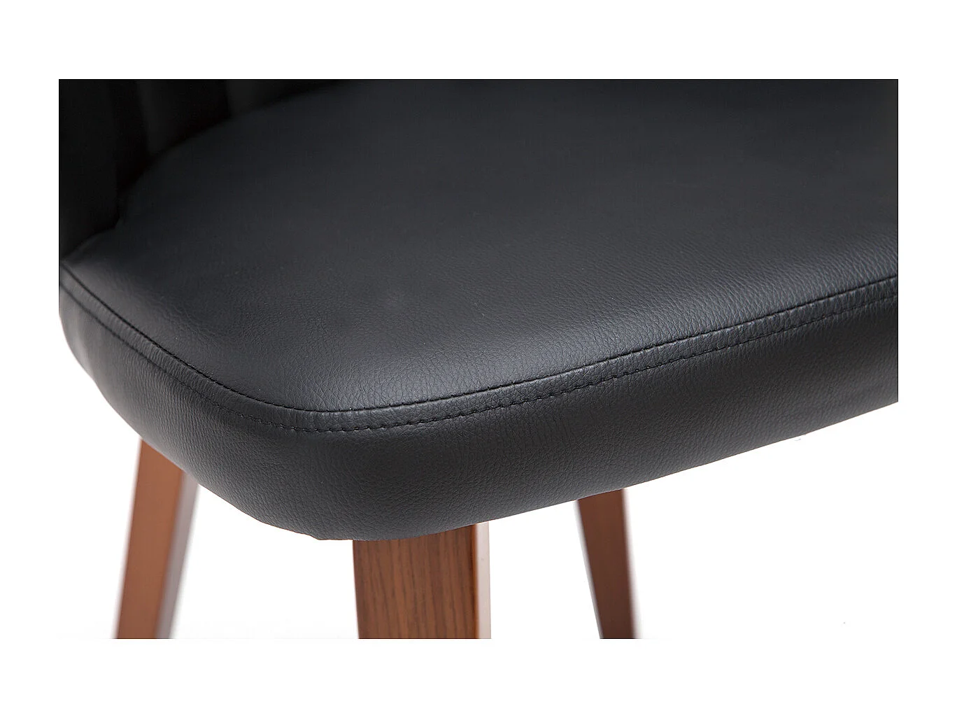 Silla moderna negro y madera oscura ALBIN