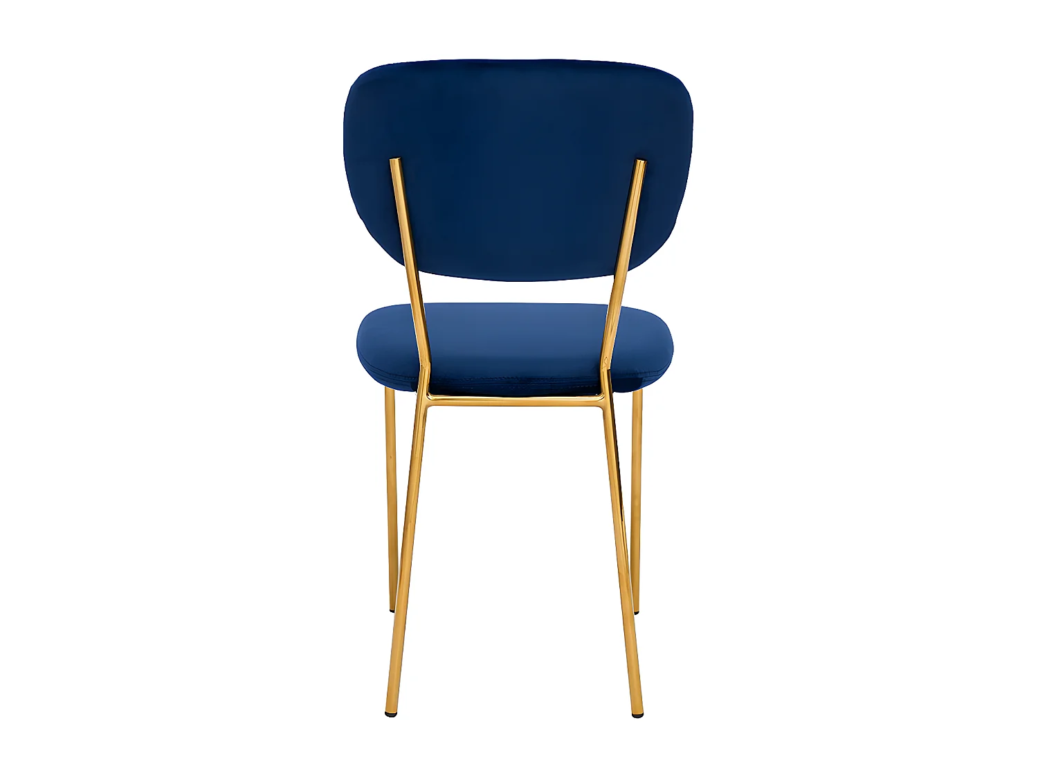 Sillas  modernas en terciopelo azul y estructura en metal dorado - lote de 2 LEPIDUS