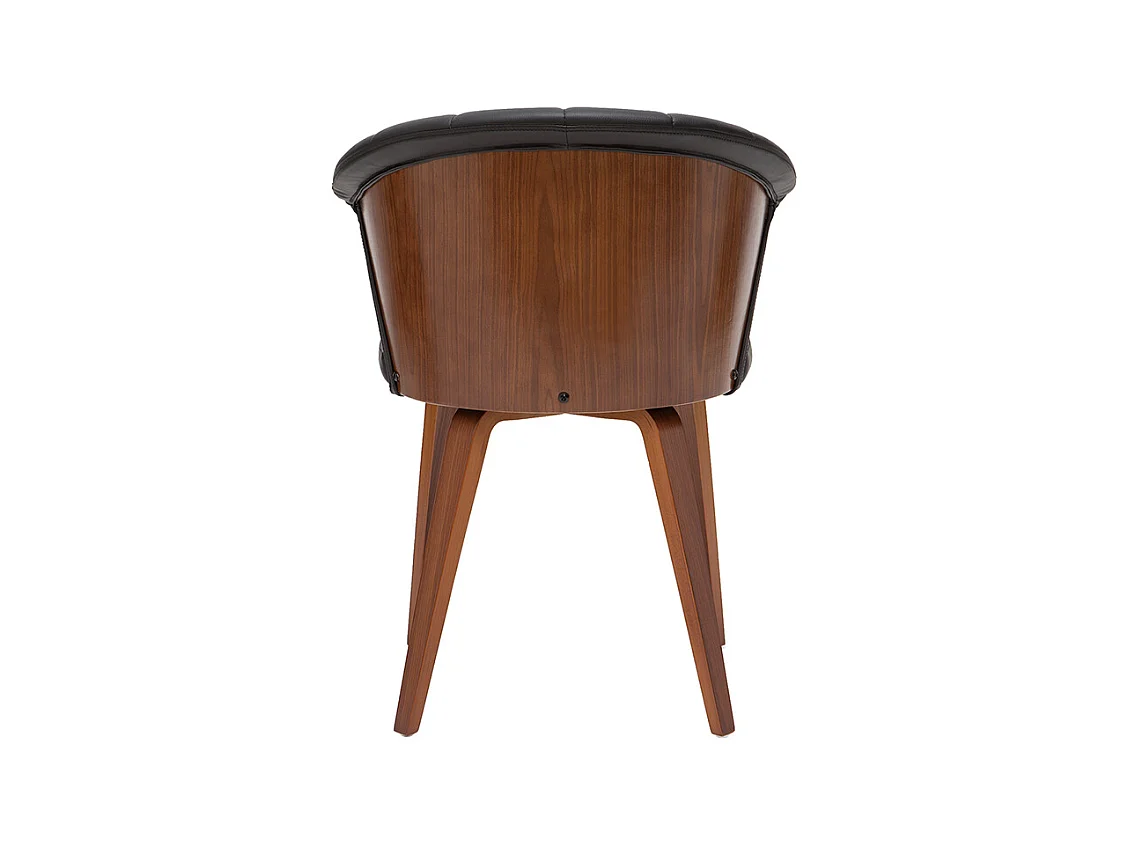Chaises design noir et bois foncé noyer (lot de 2 ) ALBIN