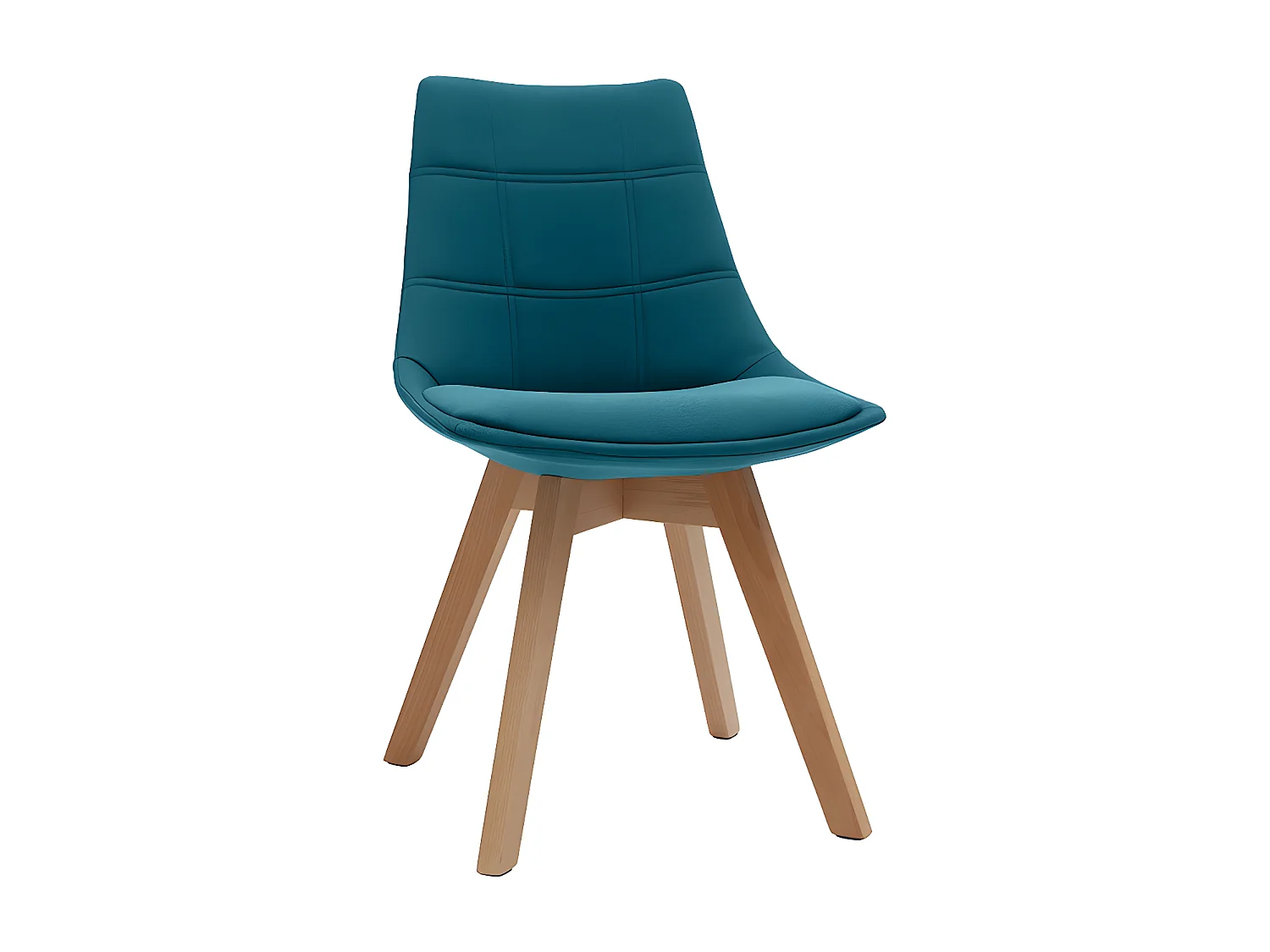 Skandinavische Stühle mit Stoff in Blaugrün (2er-Set) MATILDE