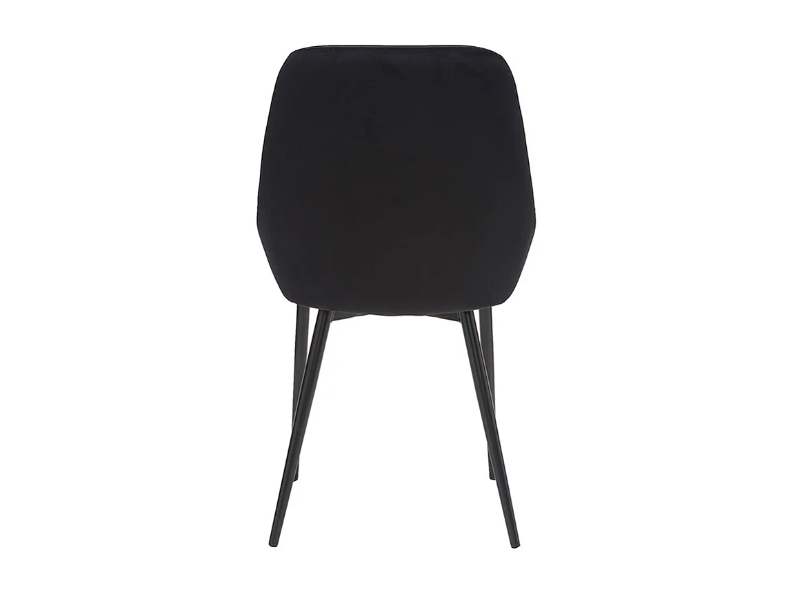 Chaises design noires en tissu velours et métal (lot de 2) HOLO