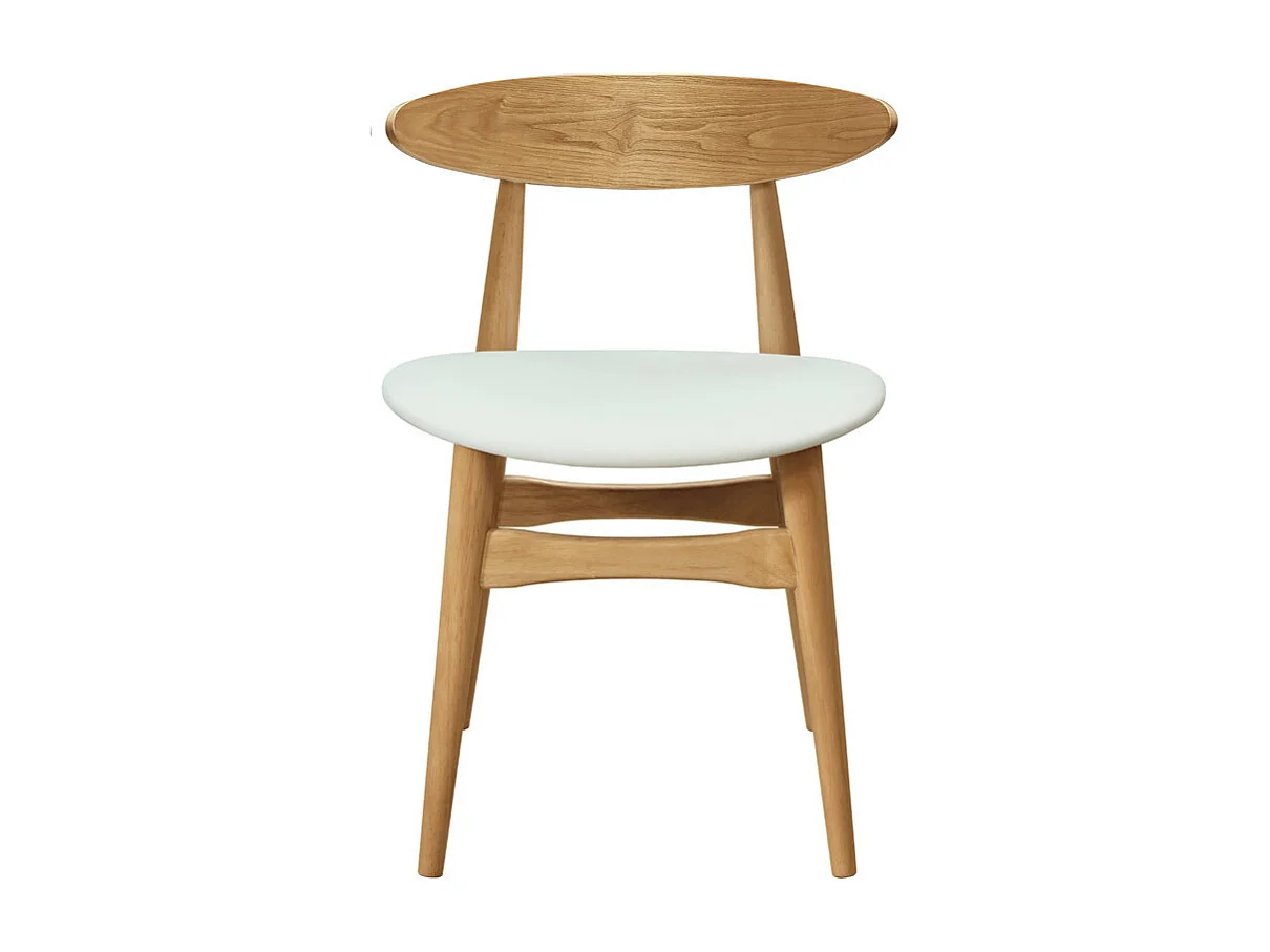 Sillas nórdicas madera clara y blanco (lote de 2) WALFORD