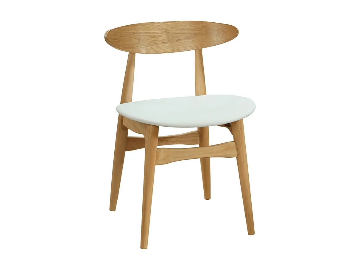 Sillas nórdicas madera clara y blanco (lote de 2) WALFORD