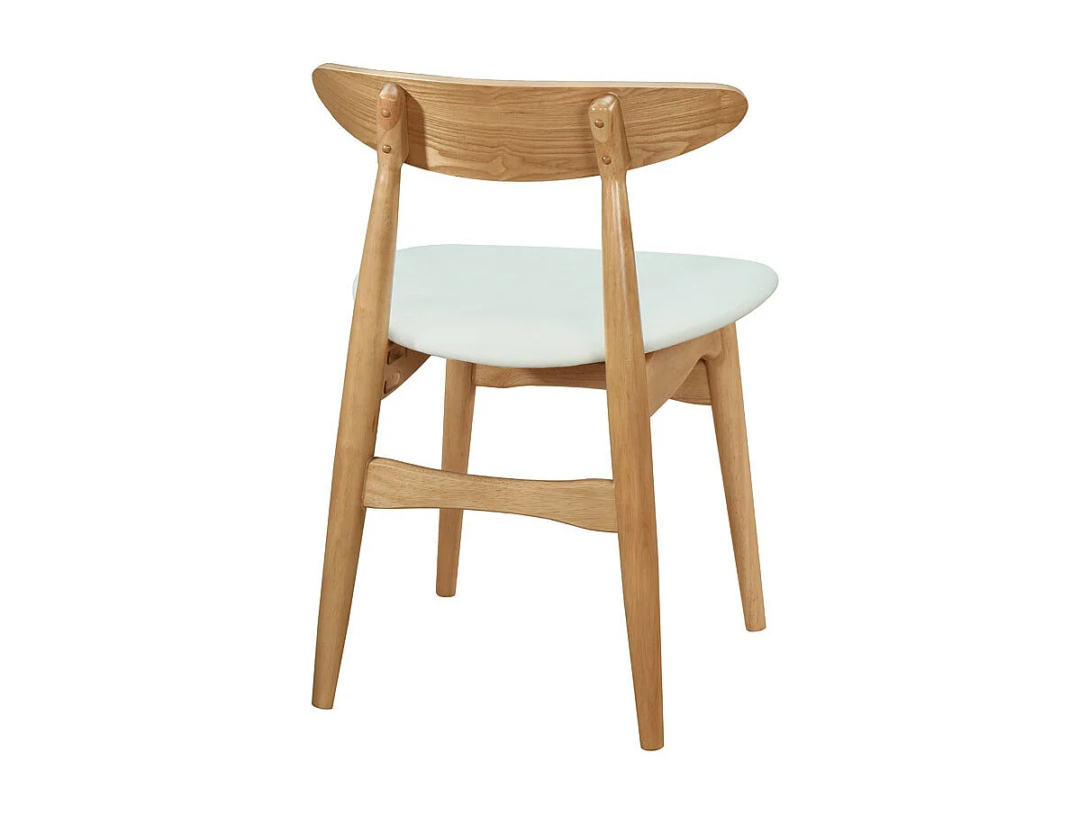 Sillas nórdicas madera clara y blanco (lote de 2) WALFORD