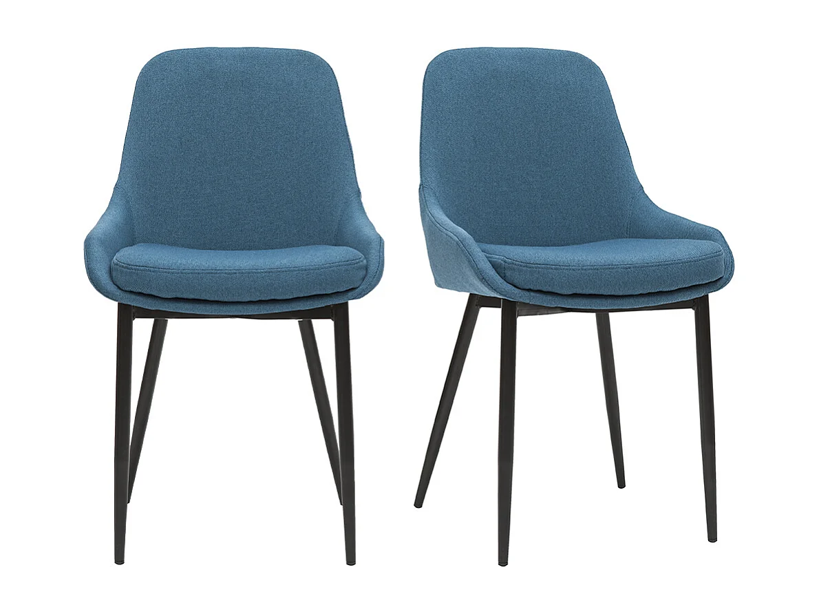 Stühle entenblauer Stoff (2er-Set) HOLO