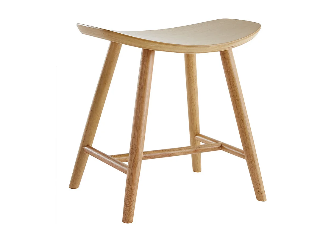 Tabouret bas bois clair H46.5 DEMORY