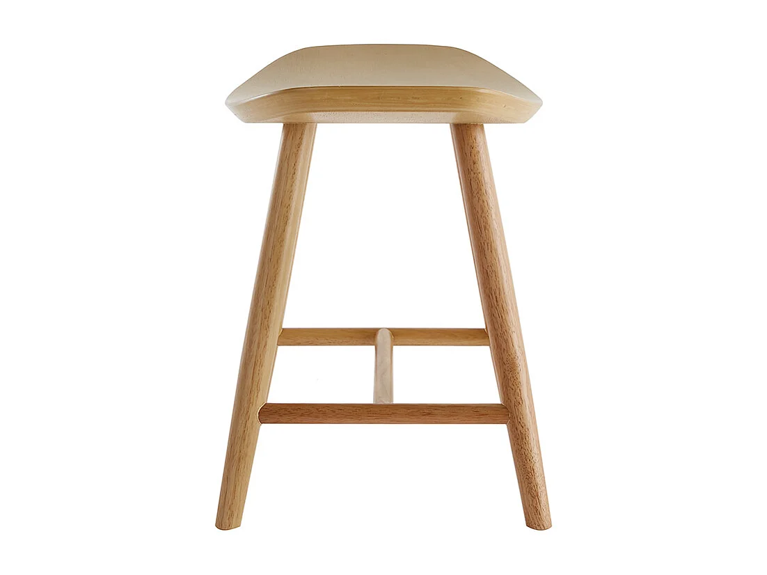 Taburete bajo de madera clara 46,5 cm DEMORY