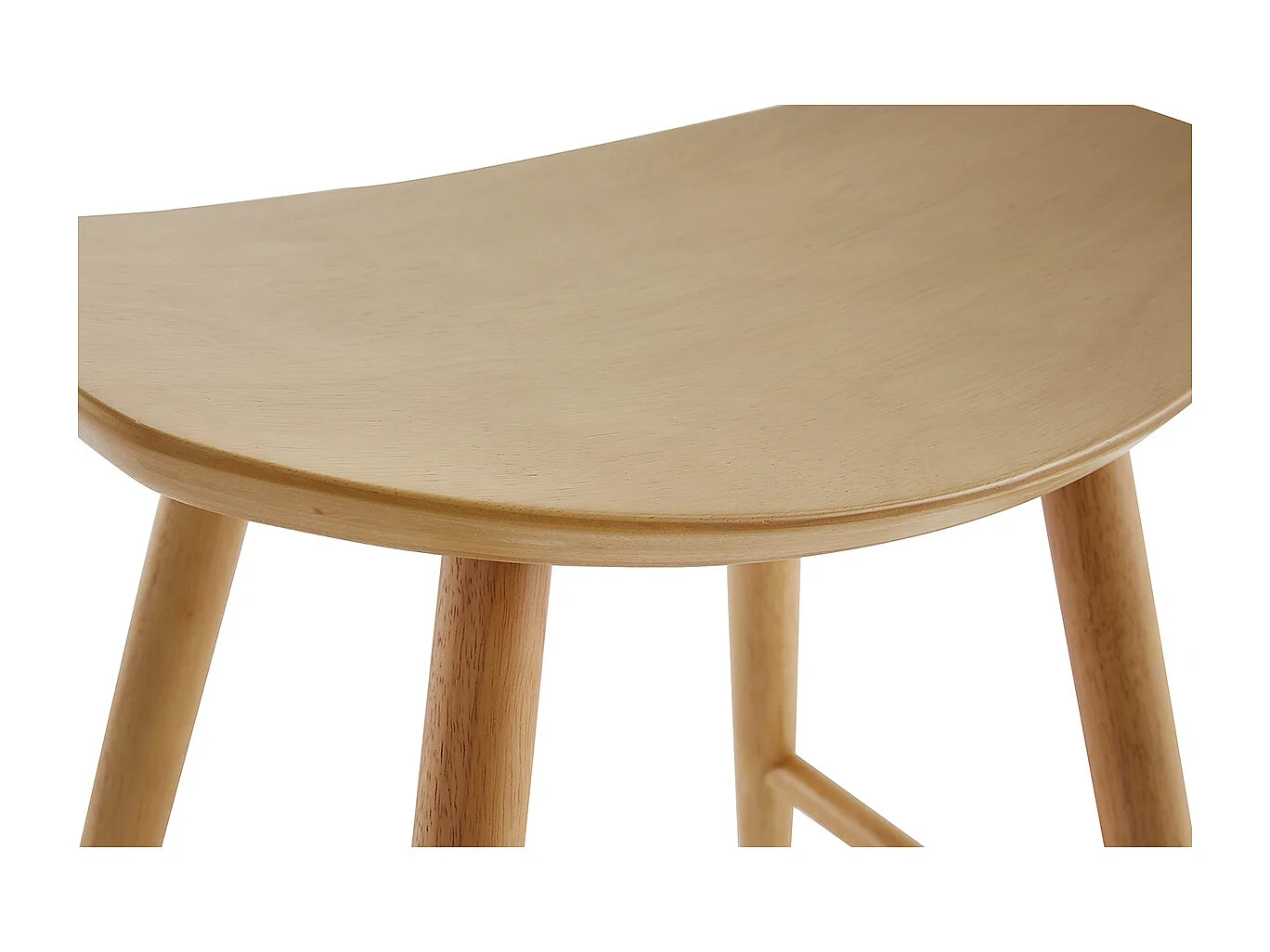 Taburete bajo de madera clara 46,5 cm DEMORY