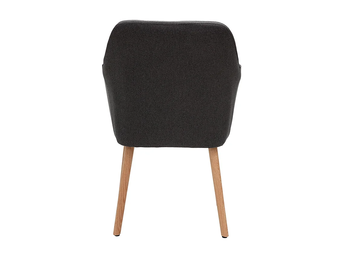 Sillón escandinavo gris oscuro y patas roble ALEYNA