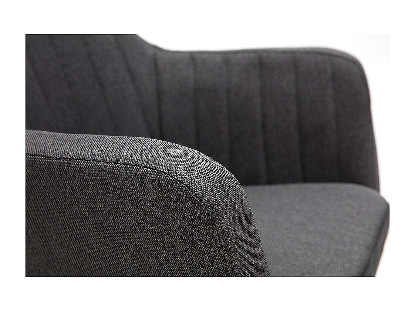 Sillón escandinavo gris oscuro y patas roble ALEYNA