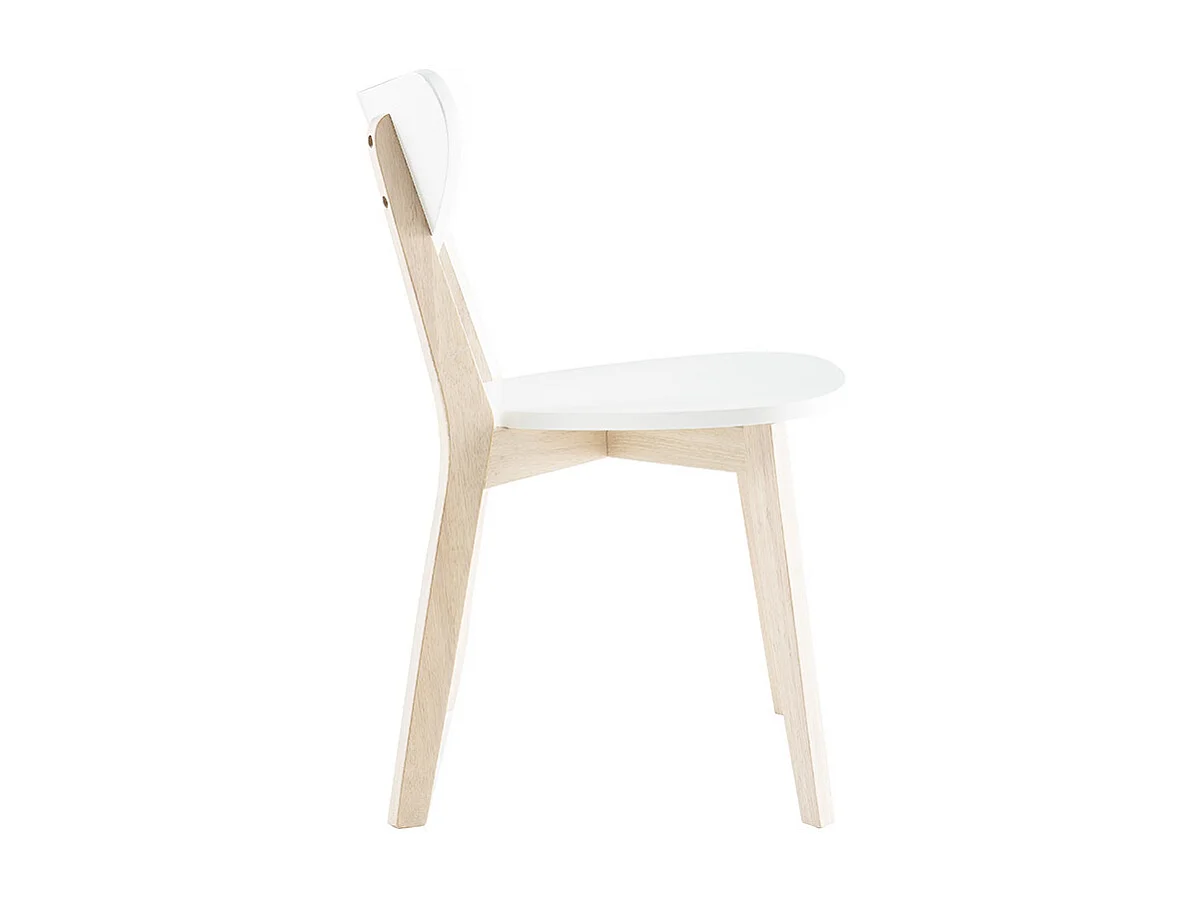 Design-Holzstuhl mit Weiß LEENA (2 Stck.)