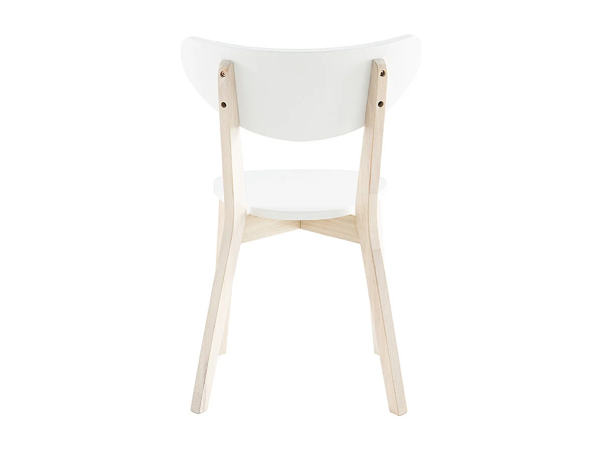 Chaises scandinaves blanc et bois clair (lot de 2) LEENA