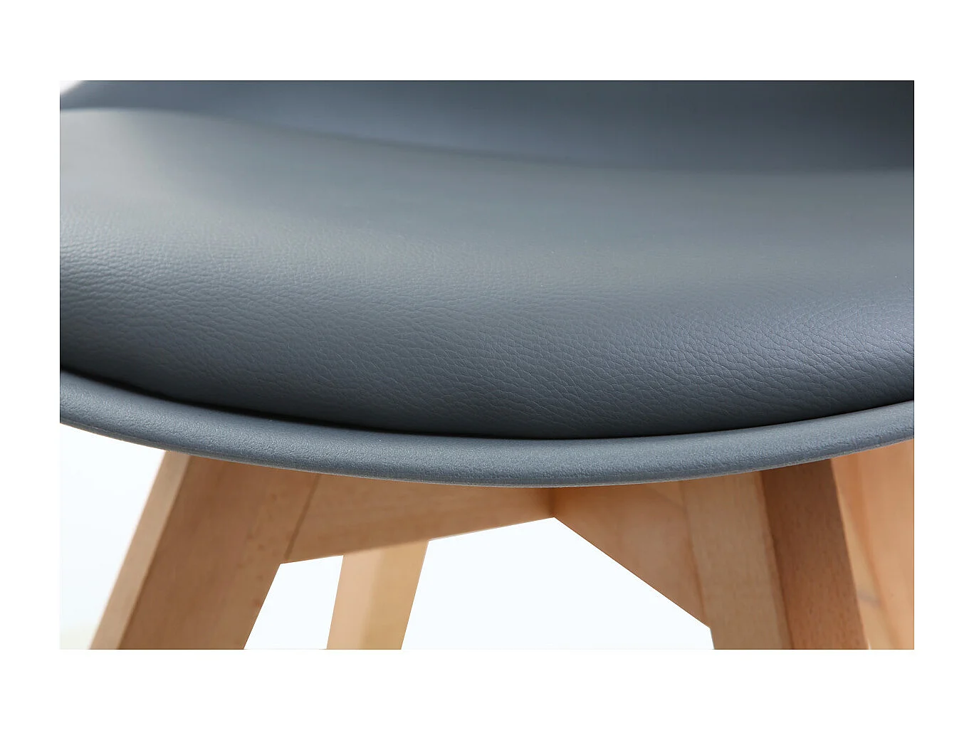 Silla de diseño gris lote de 4 PAULINE