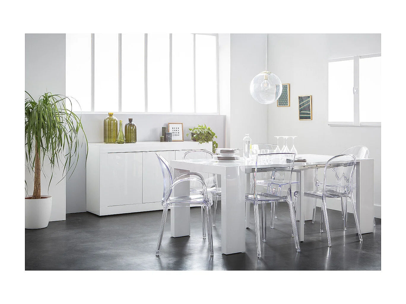 2 Design-Stühle Polycarbonat Transparent THALYSSE