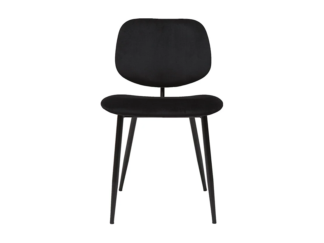 Chaises noires en tissu velours et métal (lot de 2) TOBIAS