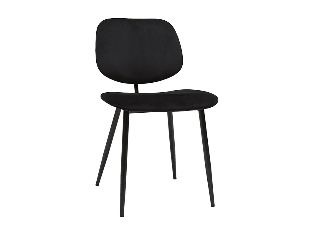 Chaises noires en tissu velours et métal (lot de 2) TOBIAS