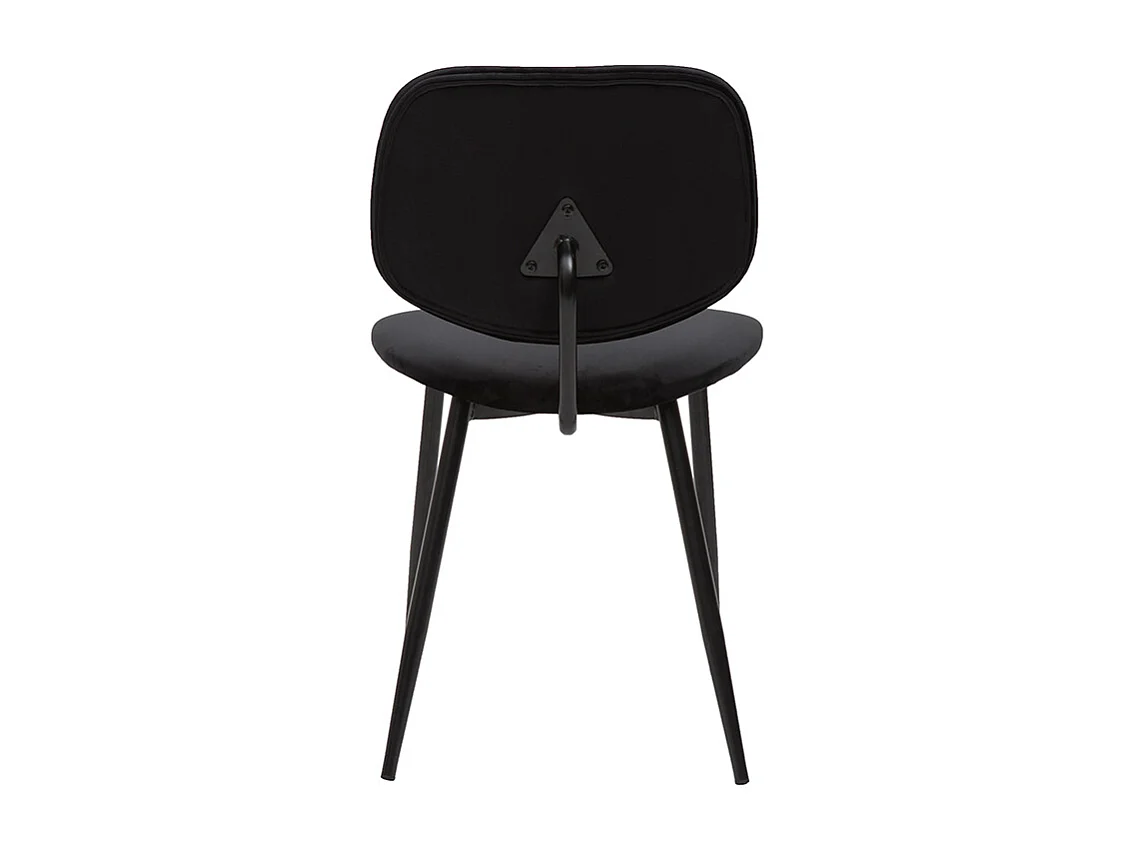 Chaises noires en tissu velours et métal (lot de 2) TOBIAS