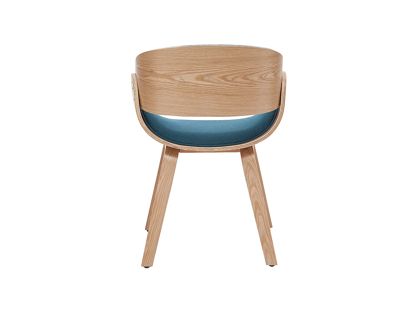 Silla tejido azul petróleo y madera clara BENT