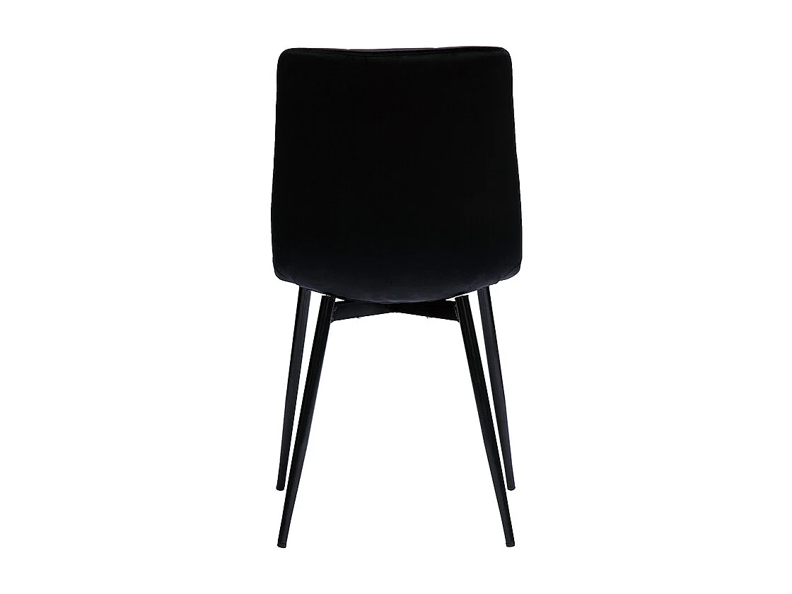 Design-Stühle aus schwarzem Samtstoff und Metall (2er-Set) MAXWELL