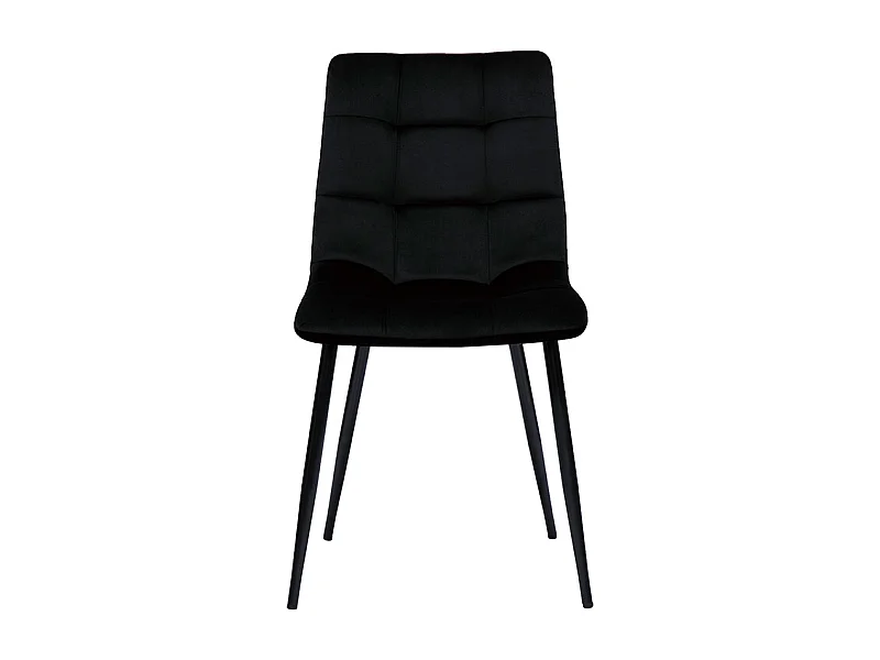 Chaises design noires en tissu velours noir et métal (lot de 2) MAXWELL