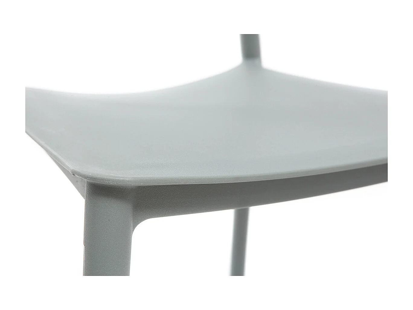 Chaises design empilables gris clair intérieur - extérieur (lot de 2) ANNA