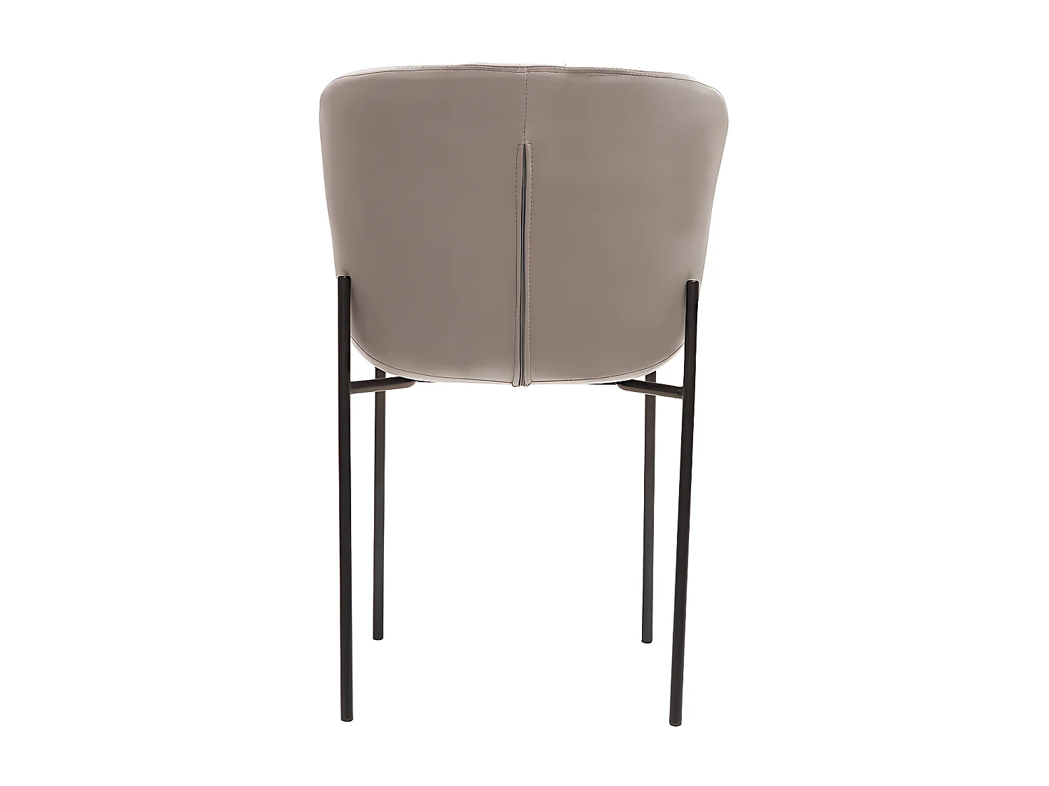 Set de 2 sillas de diseño de terciopelo color topo y metal negro SAIGA