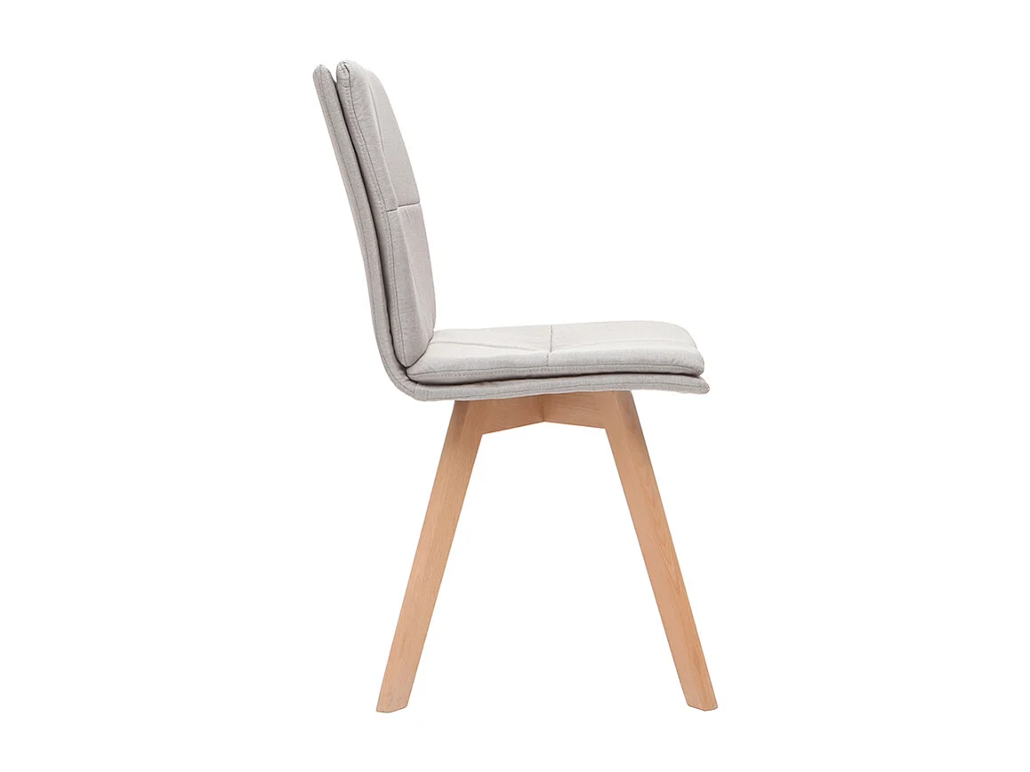 Chaises scandinaves en tissu beige et bois clair (lot de 2) THEA