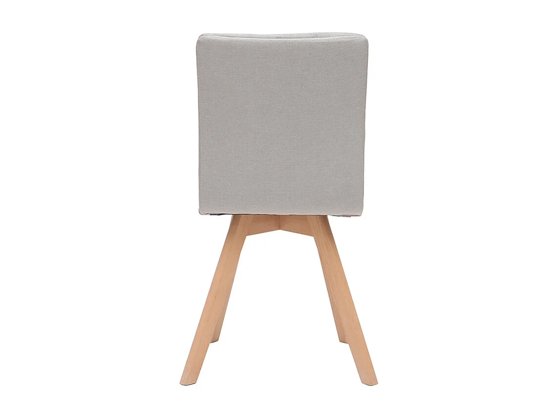Chaises scandinaves en tissu beige et bois clair (lot de 2) THEA