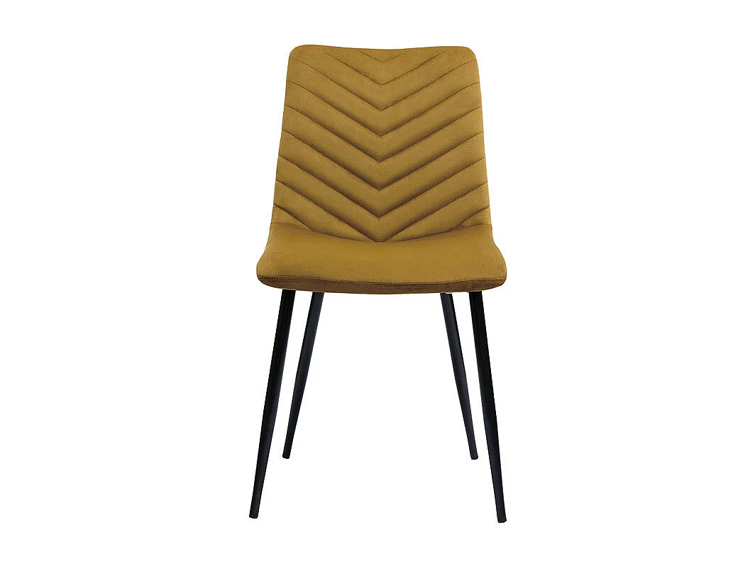 Design-Stühle aus bronzefarbenem Samt und schwarzem Metall (2er-Set) PUMPKIN