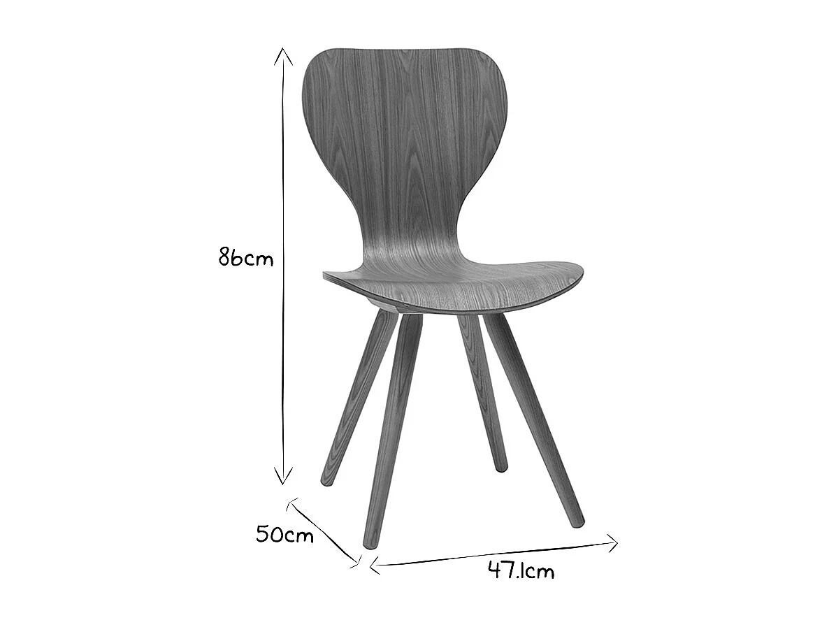 Chaises vintage en bois clair (lot de 2) NORDECO