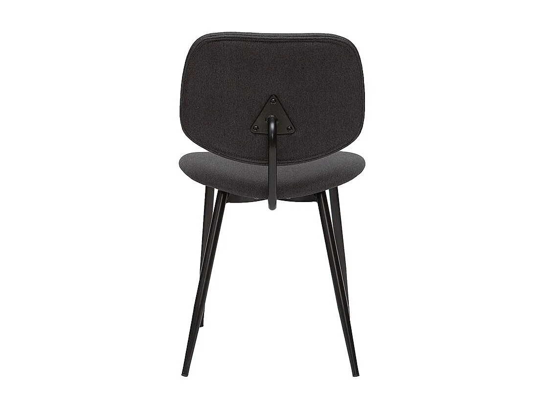 Stühle TOBIAS dunkles Holz und schwarzes Metall (2er-Set)