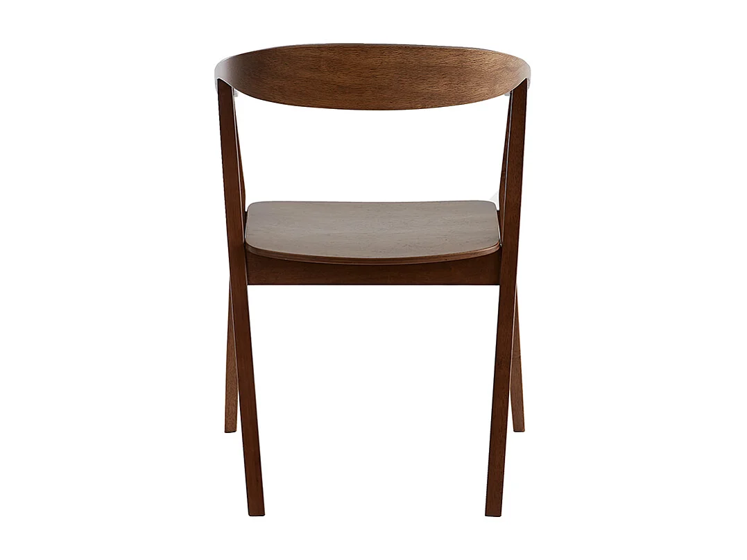 Set de 2 sillas nórdicas de madera oscura BAHIA