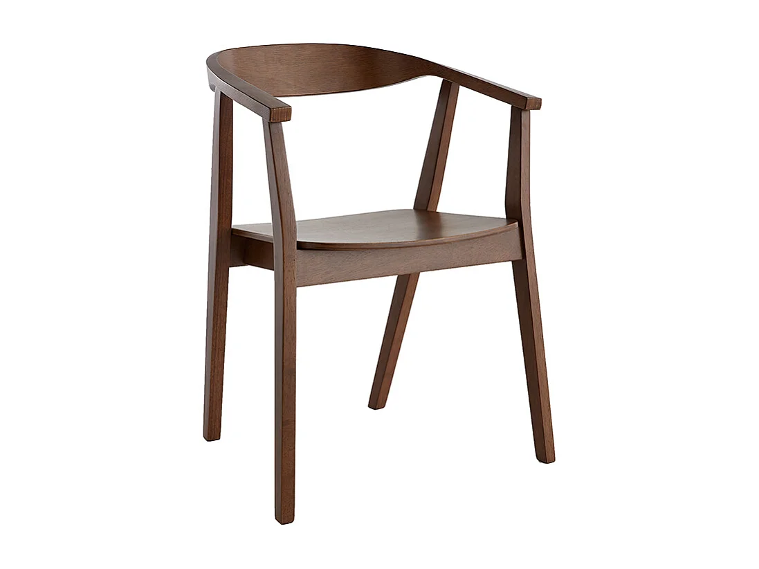 Set de 2 sillas nórdicas de madera oscura BAHIA