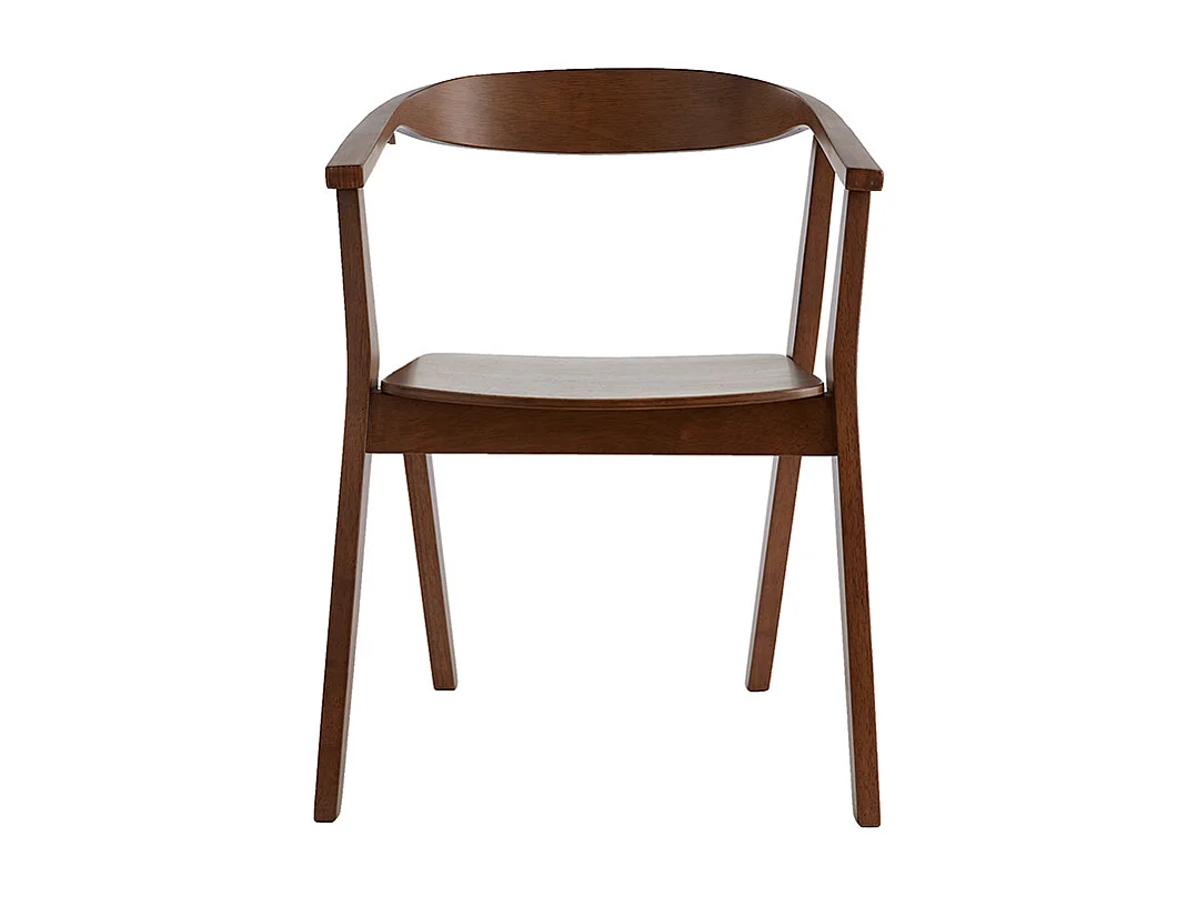 Chaises scandinaves en bois foncé (lot de 2) BAHIA