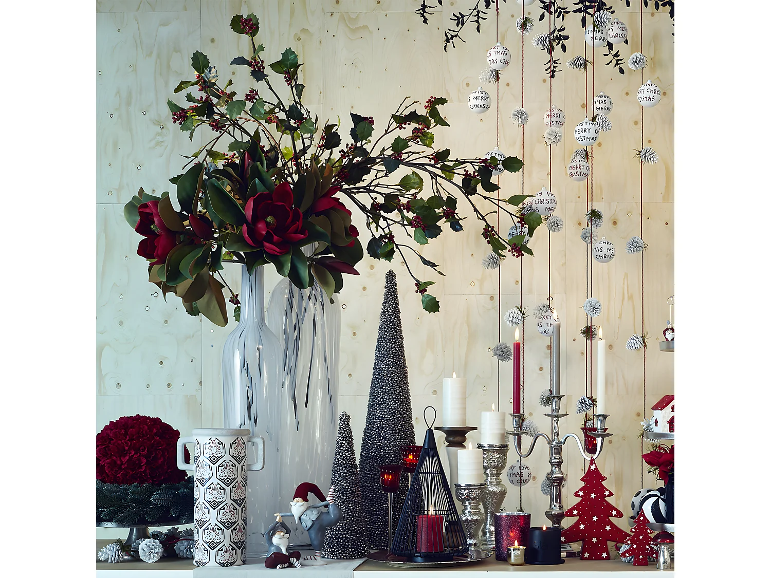 Feuillage Houx - Rouge